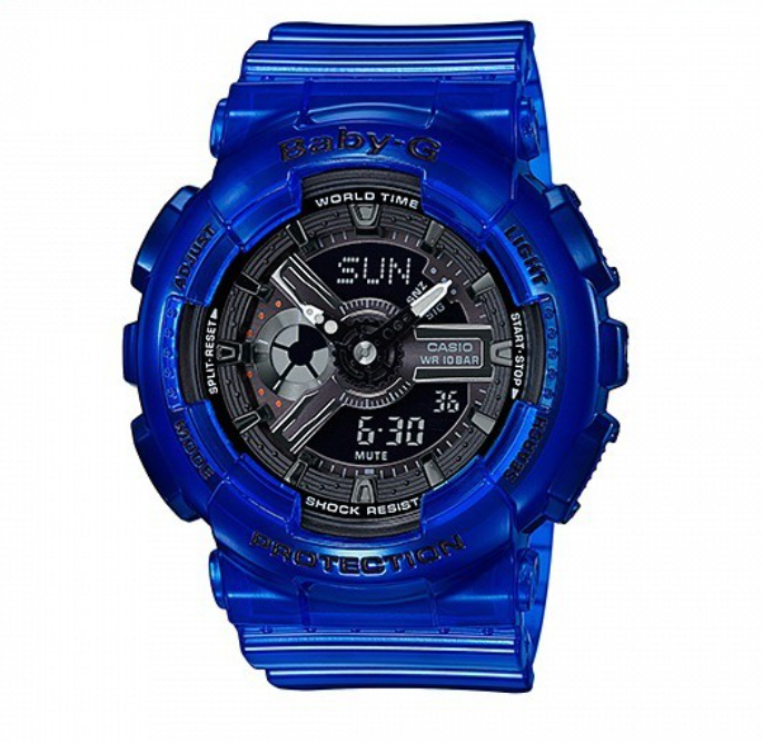 Casio Baby-g BA-110CR-2A Digital Analog Rubber Strap Watch For Women