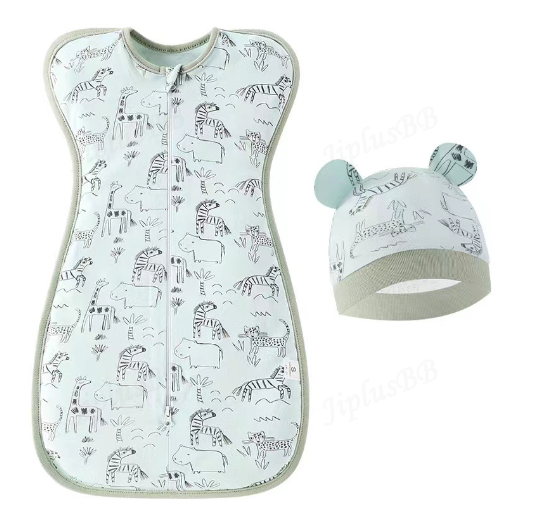 Newborn Swaddle Baby Muslin SW Blanket Hat Set Swaddle Bedding Wrap Blanket Baby Swaddling B3