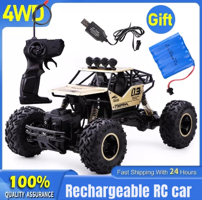 RC Car 20KM/H 4WD Remote Control Vehicle 2.4Ghz Monster Truck Buggy Off-Road Toys