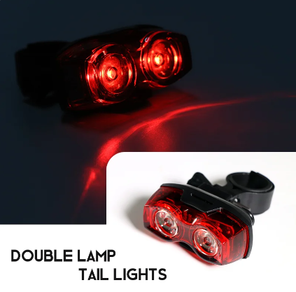 2 LED 400LM Bicycle Rear Light Bike Light Waterproof AAA Batteries Mtb Taillight Seapost Tail Lamp Bike Accessories