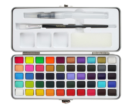 SeamiArt 50/72/90/100 Colors Solid Watercolor Painting Set