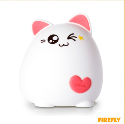 Firefly Rechargeable Tap It Night Light Cat
