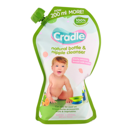 Cradle Natural Bottle and Nipple Cleanser Refill Pack 700mL