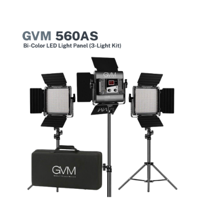 GVM 560AS Bi-Color LED Light Panel (3-Light Kit)