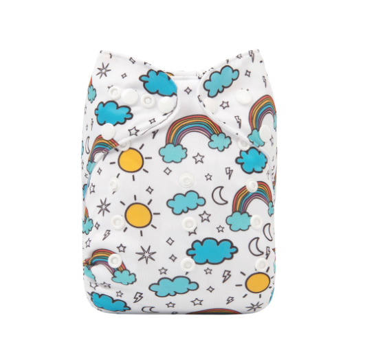 Alva Baby Cloth Diapers Washable Reusable Real Cloth Pocket Nappy Diaper Only D26