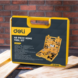 Deli 48Pcs/Set Household Tool Box Set Repairing Tools Set Home Tool DIY Kit DL1048J