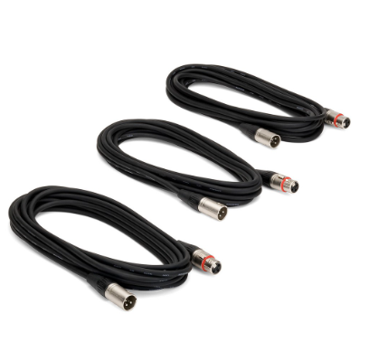 Samson MC18 Low Noise Microphone Cables with Heavy Duty XLR Connectors (3 Pack)