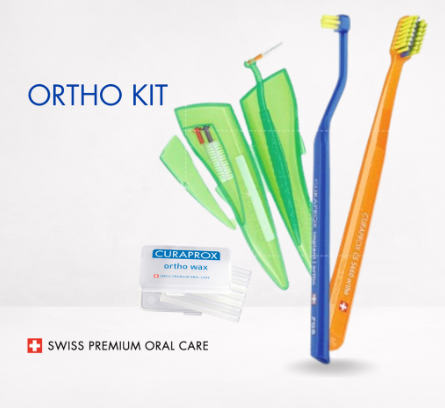 Curaprox Complete Ortho Kit with Toothbrushes Interdental Brush and Wax 1 Set
