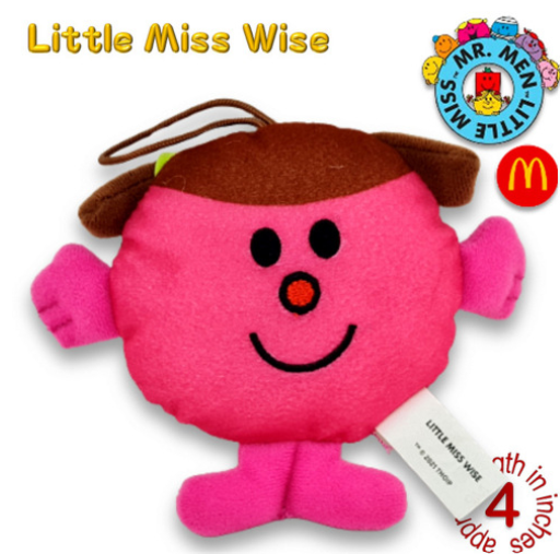 Mr Men Little Miss 2001 McDo Hanging Plushies Bag Charm Stuffed Toys M2