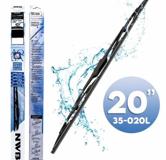 NWB Aqua Graphite Wiper Blade 20'' 35-020L for Ford Escape, Expedition, Honda Civic, Accord, Hyundai