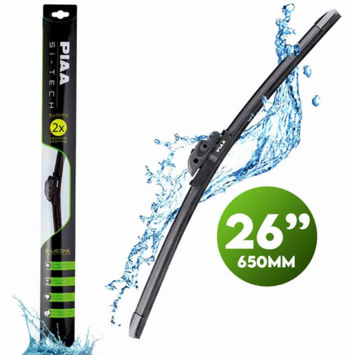 PIAA Wiper Si-Tech Silicone Advantage 26' ' 97065A Longer Lasting 2x 650mm for Toyota, Land Rover