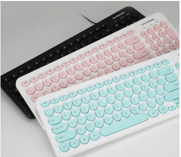 96 Keys D520 Universal Round Key Computer USB Wired Keyboard Mini Portable Ergonomical