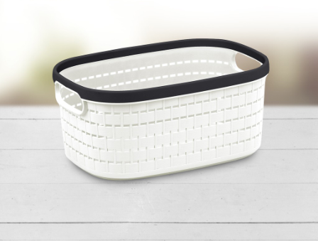 NEST DESIGN LAB Knit Rattan Storage Basket 6.5L|30.3x20x13.5cm