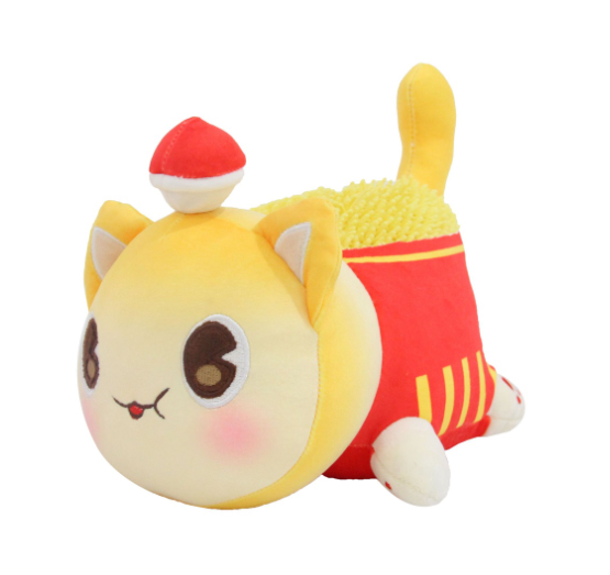 Kawaii Aphmau Meows Cat Plush Toy Soft Meemeow Stuffed Donut Cat Plushes French Fry Cheeseburger Food Plush Doll CAT18