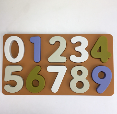 Hoshi Baby Silicone Numbers Puzzle Board, Educational Montessori Toy for Toddlers & Baby, 12Mos+