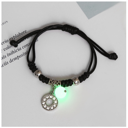 Luminous Couple Bracelet 26 English Letters Crystal Friendship Bracelet Women Men Jewelry Glow in the Dark O