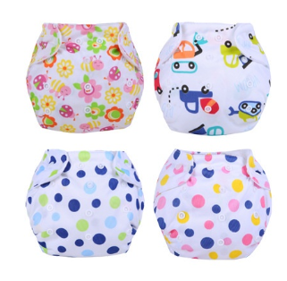Adjustable Cloth Diapers Reusable Newborn Cartoon Diapers