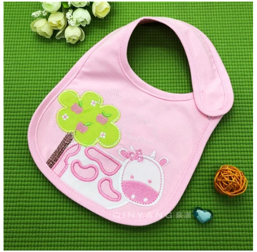 Cotton 3-Layer Cartoon Baby Bib B7