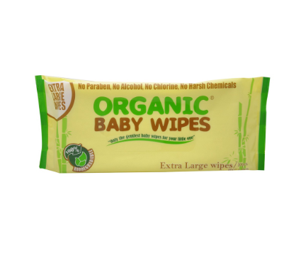 Organic Baby Wipes XL 50's
