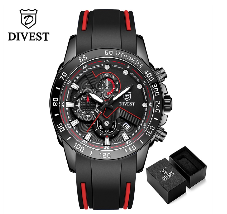 DIVEST Original Men's Watches Business Fashion Brand Casual Sport Quartz Men Lumninous Watch Waterproof Date Clock 9023 M3