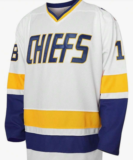 Men's Ice Hockey Jersey #18 White Embroidered Sports Shirt Field Hockey Uniform Gym Clothes Men Basic T Shirt