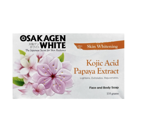 OSAKAGEN White Skin Whitening Kojic Acid Papaya Extract Face and Body Soap 135g