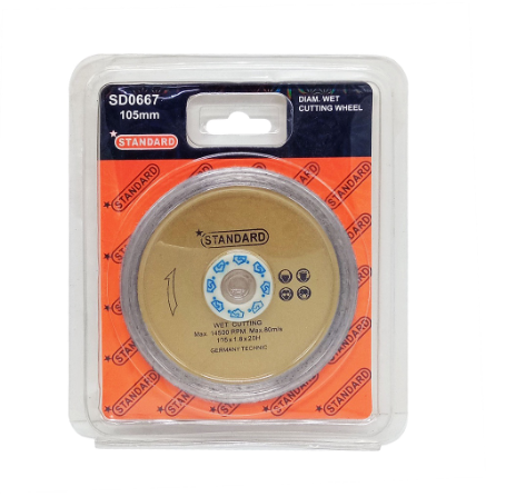 STANDARD Diam. Wet Cutting Wheel 4inch/105mm High Quality Hardware Tools (SD0667)
