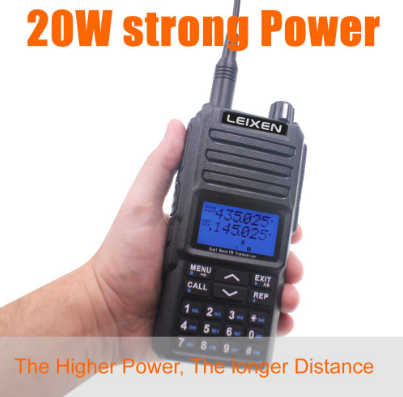 High Power Long Talk Range Dual Band 2 way Radio LEIXEN UV-25D Long-Distance 20W 4000mAh Ham Two Way Radio Walkie Talkie 10 KM