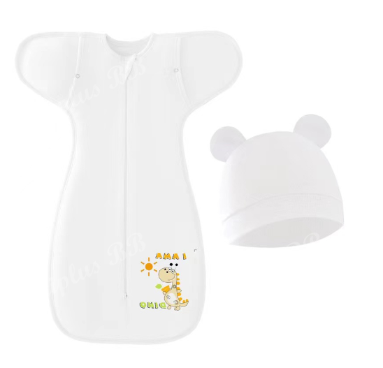 Muslim Swaddle Blanket Hat Set Swaddle Bedding Wrap Blanket Baby Swaddling Newborn Baby Swaddle D25