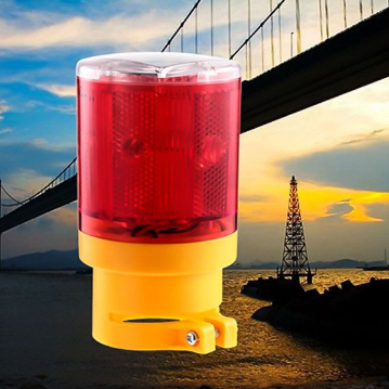 Solar Powered Traffic Warning Light LED Bulb Lamp for Construction Site Harbor