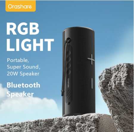 Orashare BS04 Bluetooth 5.2 Wireless Speaker Subwoofer with RGB Light TWS Speaker 20W Super Sound