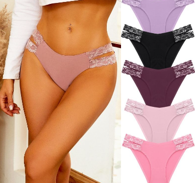 Seamless Panties for Women Traceless Lace Briefs Breathable Cotton Lingerie Renewable Material Panty