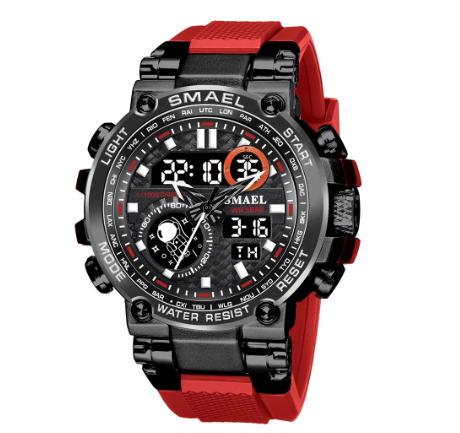 SMAEL Dual Time Watch for Men Luxury Brand Military Clock Waterproof Digital Wristwatch Mens Shock Resisitant Sport Watches 07