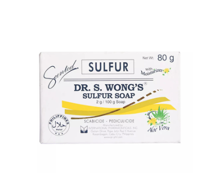 DR WONGS Sulfur Soap With Moisturizer Aloe Vera Soap 80G