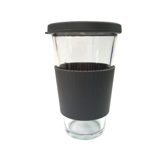 Glasslock Classy Tumbler Type Glass 500ml Black/Grey (RC106RS-BLK)