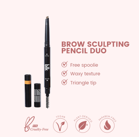 blk cosmetics brow sculpting pencil duo taupe