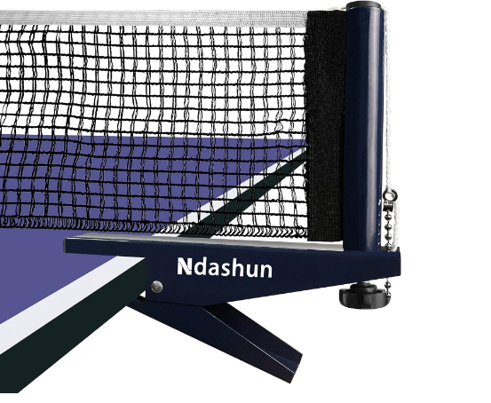Ping Pong Net with Clamp, Professional Table Tennis Net and Post Set, Adjustable Training Practice Mesh, Portable Grip Holder Clip Equipment, Accessories for Indoor Outdoor (Navy)
