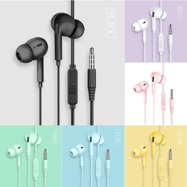 U19 Plus Macaron Inpods Earphone Gaming Earbuds Sport Bass Headset with Mic for IOS Android 3.5mm