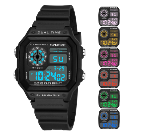 SYNOKE Men's Watch Luxury Waterproof Classic Sports Relo Leisure Fashion Watch For Men BLACK