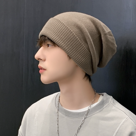 Hat men's winter closed toe woolen cap knitted hat and  winter beanie