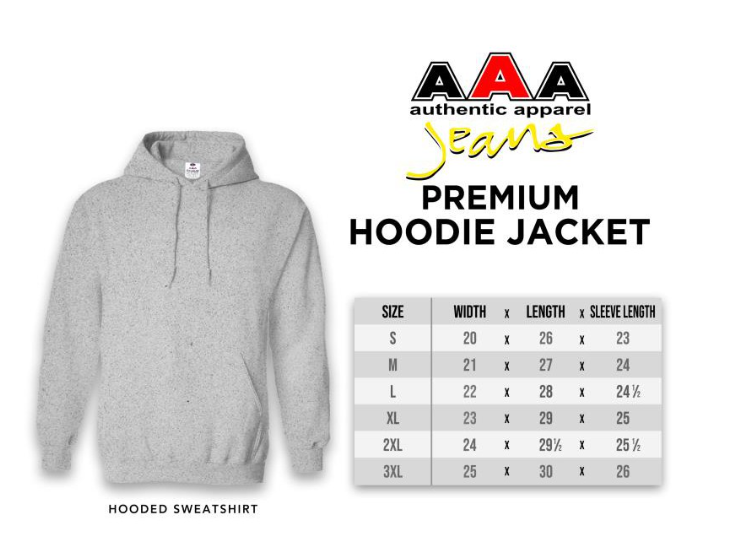AAA PREMIUM Hoodie Jacket Unisex Adult (Heather Gray)
