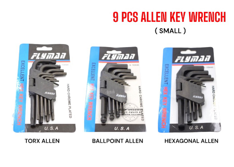 Flyman Tools Usa ( 9 Pcs Allen key Wrench Big And Small )