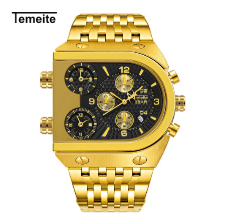 Original Luxury Men's Watch Fashion Unique Waterproof Stainless Steel Calendar Sports Quartz Men's Watch 01