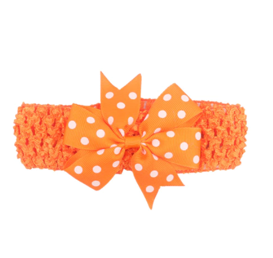 Baby Girl Cute Bow Hairband Baby Hair Accessories Girl Hair Accessories Girl Polka Dot Bow Hair Rope HA18