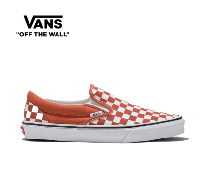 Vans Classic Slip-On Color Theory Checkerboard Burnt Ochre Sneakers For Men
