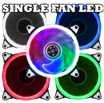 LED luminous chassis fan 12cm chassis heat dissipation modification line 12V battery connected electric vehicle water-cooled exhaust motorcycle