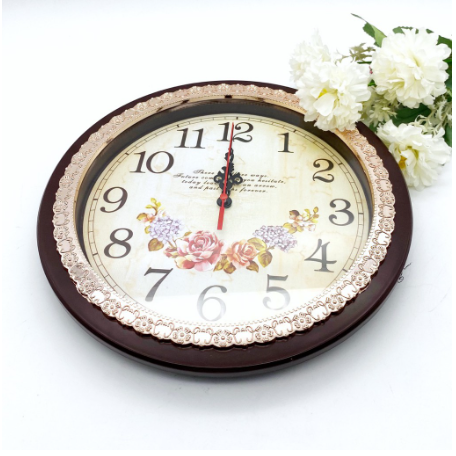 Vintage Style Antique Wood Wall Clock For Decoration Wall Circle and Square