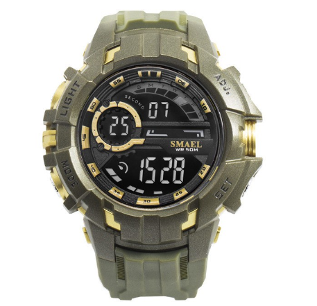 SMAEL 1610 Men LED Digital Clock Wristwatches Electronic Big Dial Men's 50M Waterproof Outdoor Sports Watch M2