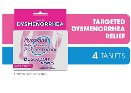 Buscopan Venus 4 Tablets for Dysmenorrhea