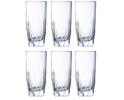 6pc Ascot 330ml Drinking Glass Set H5591 Water Tumbler Set